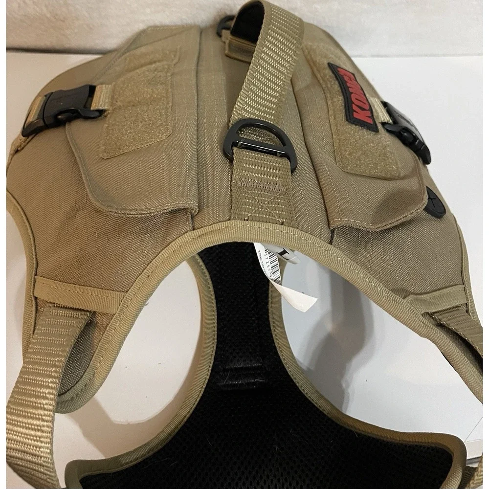 Kong Ultra Durable Tactical Dog Vest Harness Tan Sz Large Without Tags
